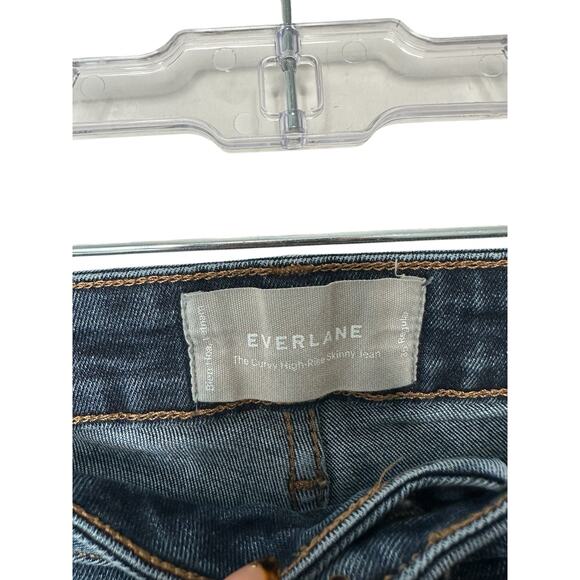 Everlane Dark Wash Stretch The Curvy High Rise Skinny Leg Jean Size 30 - Picture 2 of 12